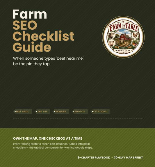 Farm SEO Checklist Guide cover