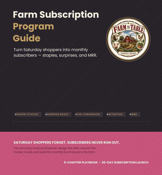 Farm Subscription Program Guide cover