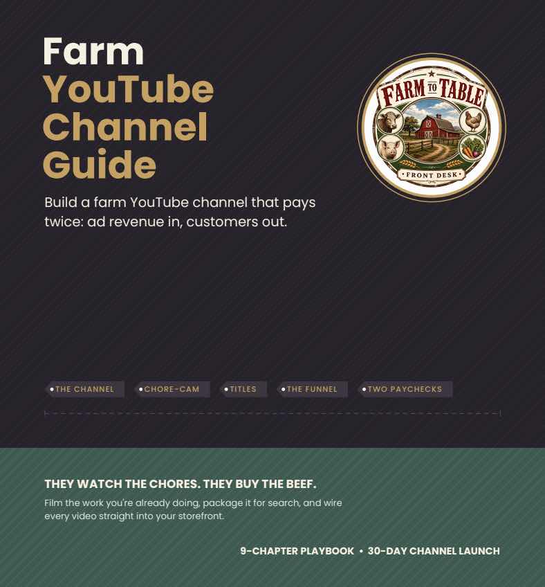 Farm YouTube Channel Guide cover