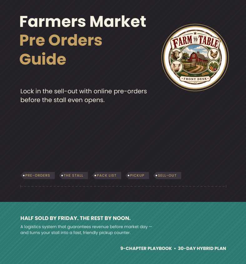Farmers Market Pre-Orders Guide cover