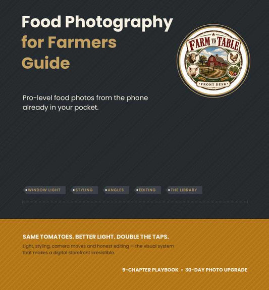 Food Photography for Farmers Guide cover